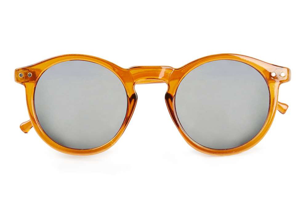 Honey Round Plastic Sunglasses
