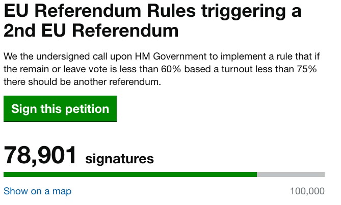 Petition underway for 2nd referendum