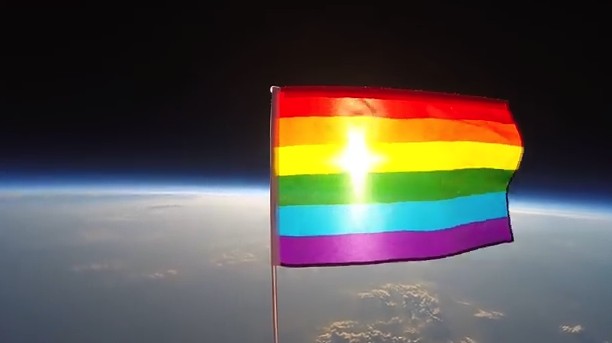gay flag in Space