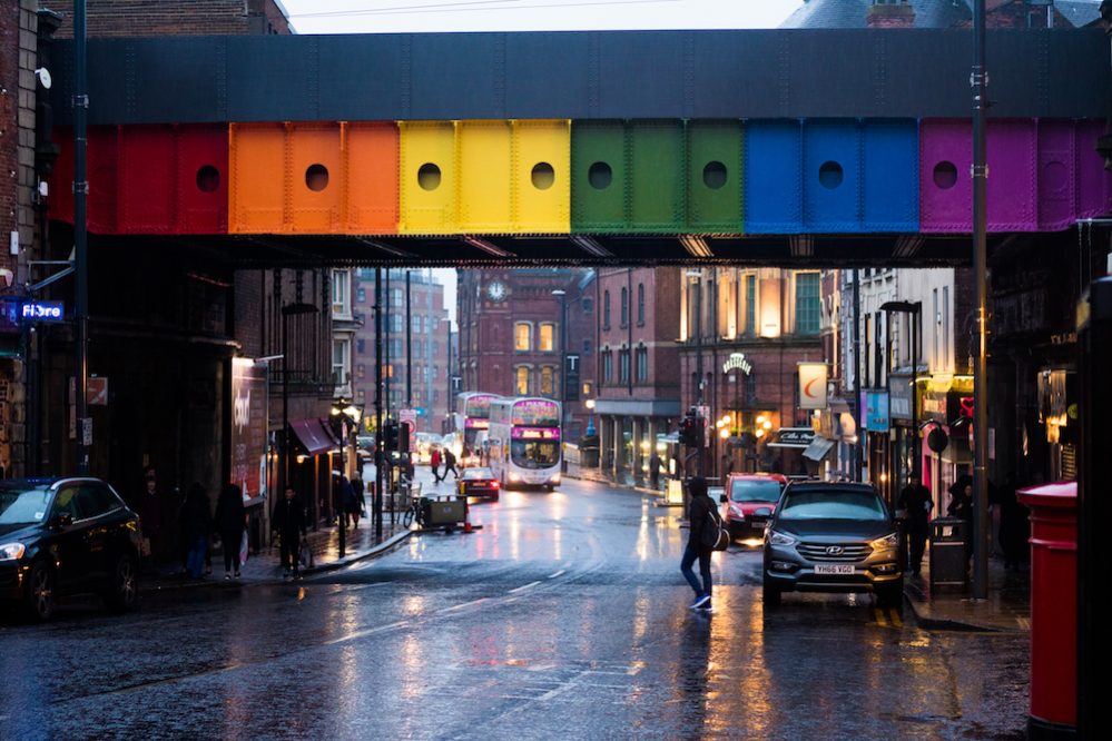 Railway bridge given a rainbow makeover to celebrate LGBT community