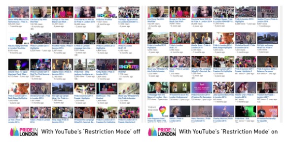 55 of Pride In London's YouTube videos have been restricted 1 London Pride and YouTube ban