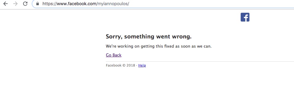 Has Facebook deleted Milo Yiannopoulos? 1
