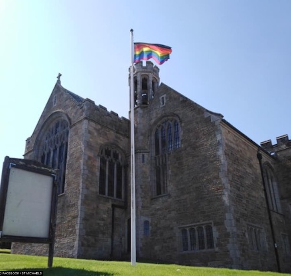This Church went viral after raising the Rainbow Flag for Cornwall Pride