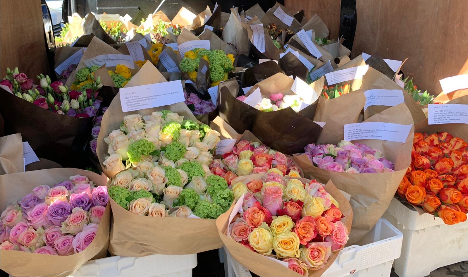 This flower company just gave away all of its remaining stock to NHS workers, before LOCKDOWN
