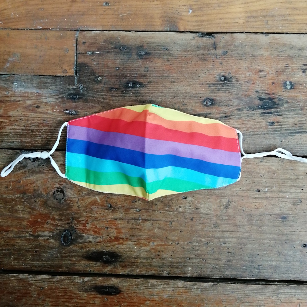 Where can I buy LGBT inspired facemasks? 2 Buy rainbow face masks.