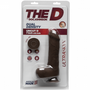 The D Uncut D with Balls Brown 7in