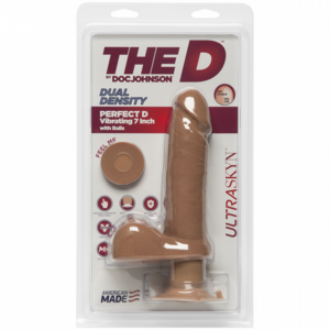 The D Perfect D Vibrating with balls ULTRASKYN Caramel 7in