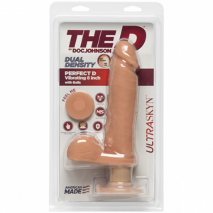The D Perfect D Vibrating with Balls ULTRASKYN Vanilla 8in