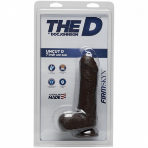 The D Uncut D with Balls FIRMSKYN Chocolate 7in