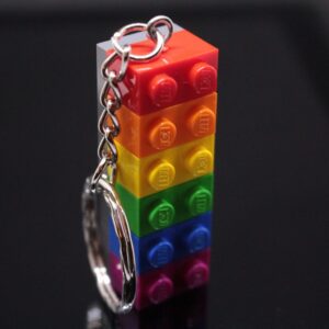 Rainbow Brick Keyring