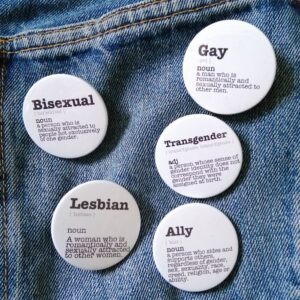Vintage Style Button Badge – Bisexual Meaning