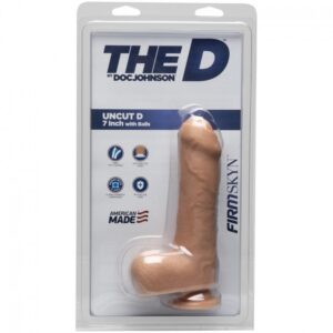 The D Uncut D With Balls Firmskyn Vanilla 7in