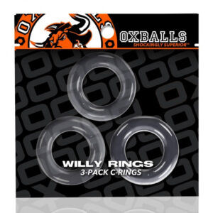 WILLY RINGS 3-pack cockrings,  clear