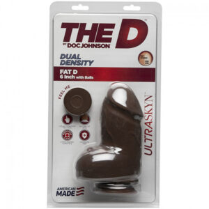 The D Fat D with balls ULTRASKYN Chocolate 6in