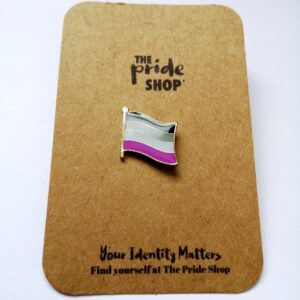 Asexual Waving Flag Pin Badge