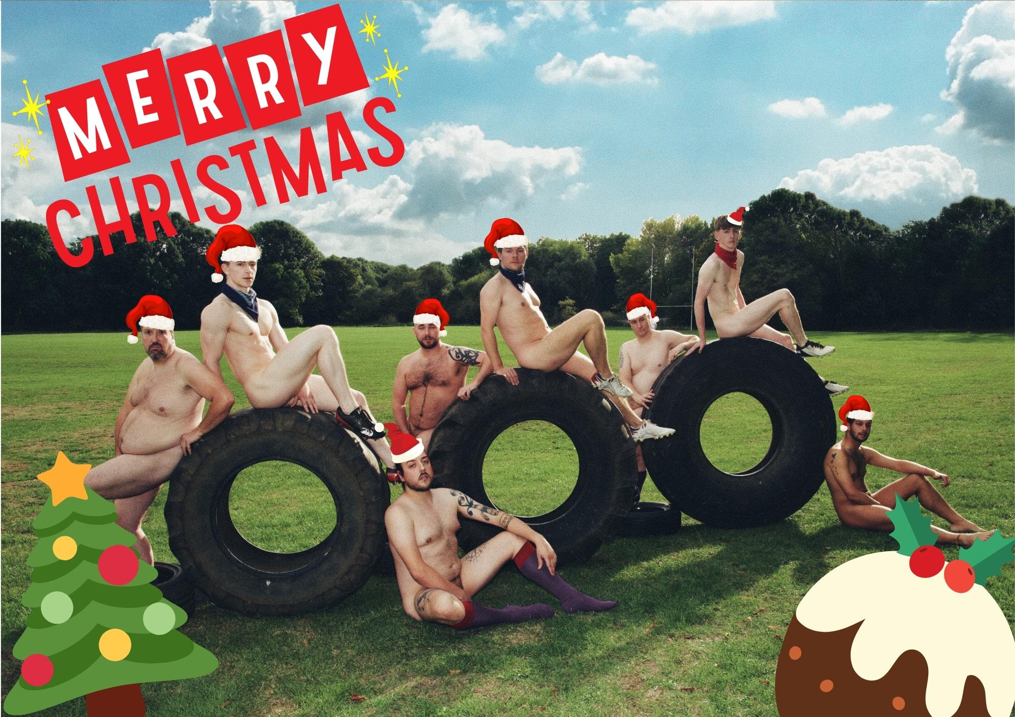 The Naked Rugby Players Christmas Cards 2023